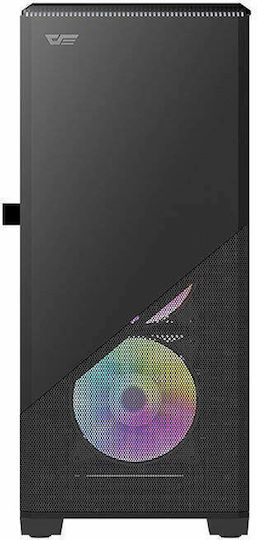 Darkflash DLC31 Gaming Midi Tower Κουτί Υπολογιστή με Πλαϊνό Παράθυρο Μαύρο