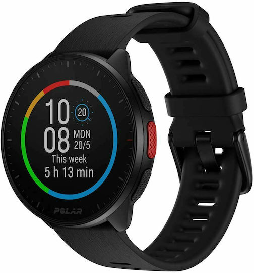 Polar Pacer 45mm Smartwatch με Παλμογράφο (Night Black)