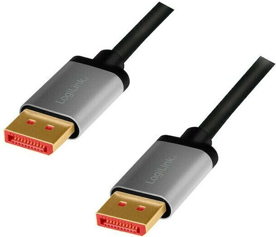 LogiLink Cable DisplayPort male - DisplayPort male 1m Μαύρο (CDA0104)