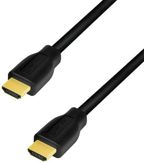 LogiLink HDMI 2.0 Cable HDMI male - HDMI male 3m Μαύρο CH0102