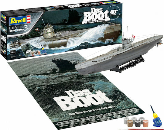 Revell Φιγούρα Μοντελισμού Υποβρύχιο Das Boot Collector's Edition "40th Anniversary" 87 Κομματιών σε Κλίμακα 1:144 με Κόλλα και Χρώματα 46.5εκ. 05675