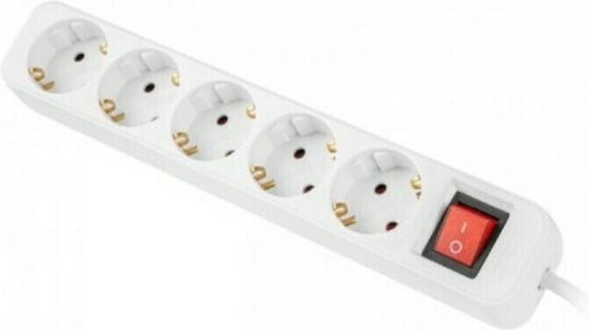 Lanberg Lanberg 2500 Πολύπριζο 5 Θέσεων με Διακόπτη και Καλώδιο 3m