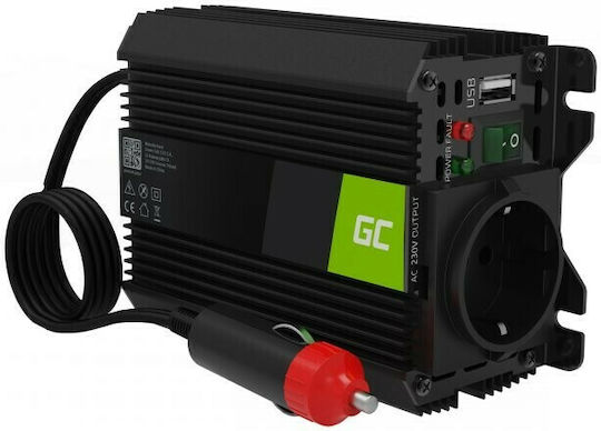 Green Cell Inverter Αυτοκινήτου 300W για 12V DC με 1xUSB INVGC06