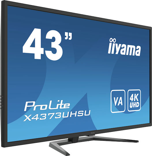 Iiyama Prolite X4373UHSU-B1 VA Monitor 43" 4K 3840x2160 με Χρόνο Απόκρισης 3ms GTG