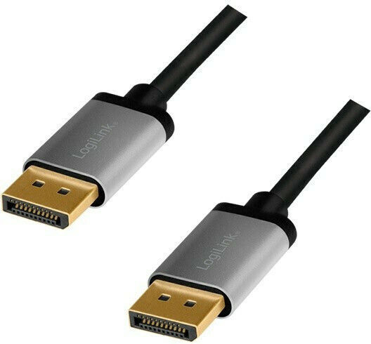 LogiLink Cable DisplayPort male - DisplayPort male 2m Μαύρο (CDA0101)