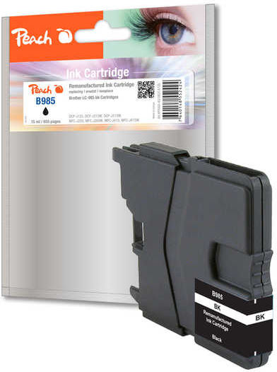 Peach Συμβατό Μελάνι Εκτυπωτή InkJet Brother DCP-J125 Μαύρο