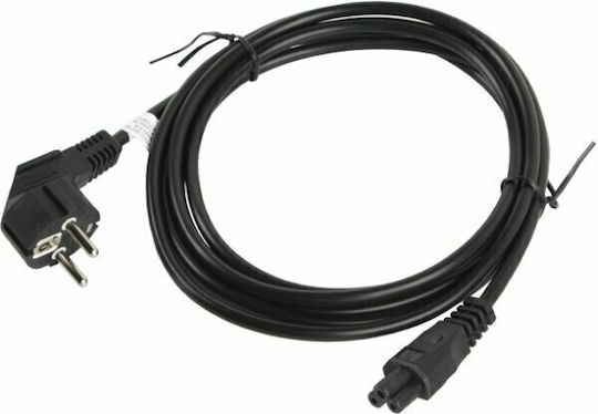 Lanberg Schuko - IEC C5 Cable 3m Μαύρο CA-C5CA-11CC-003-BK
