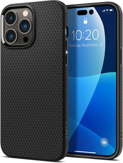 Spigen Liquid Air Back Cover Σιλικόνης Matte Black (iPhone 14 Pro Max) ACS04813