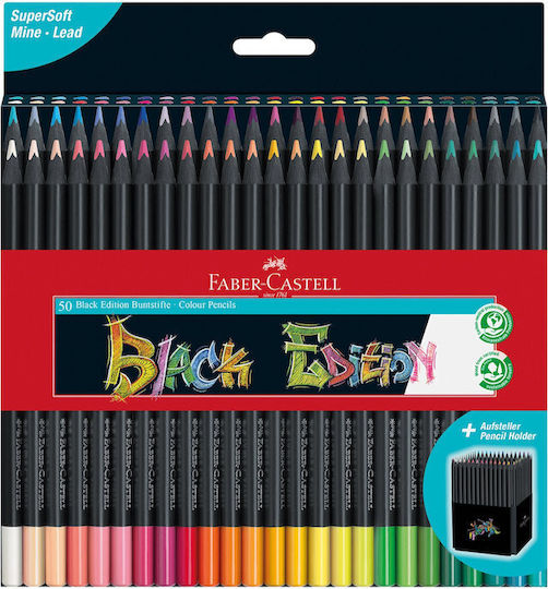 Faber-Castell Black Edition Ξυλομπογιές Σετ 50 χρώματα 116450