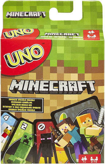 Επιτραπέζιο Παιχνίδι Uno Minecraft Παίκτες για 2-10 Παίκτες 7+ Ετών FPD61 Mattel