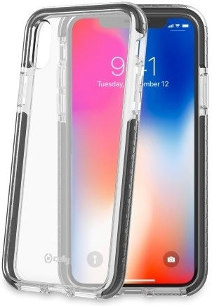 Celly Hexagon 2 Back Cover Σιλικόνης Μαύρο (iPhone X / Xs) HEXAGON900BK