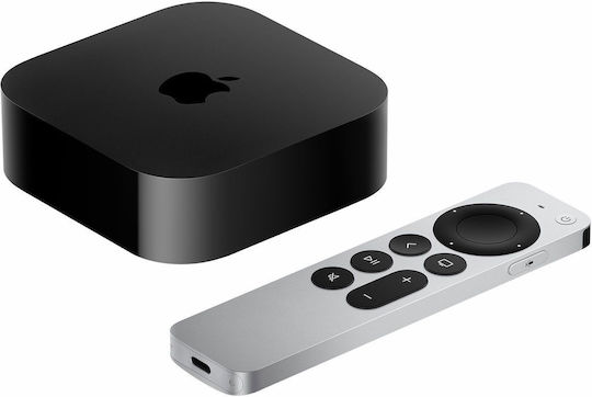 Apple TV Box MN873 4K UHD με WiFi και 64GB Αποθηκευτικό Χώρο με Λειτουργικό tvOS και Siri