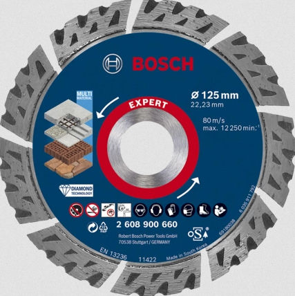 Bosch Δίσκος Κοπής Δομικών Υλικών 125mm 2608900660