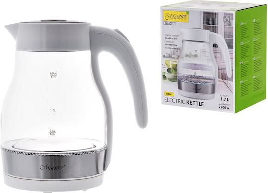 Maestro MR061 Βραστήρας 1.7lt 2000W Λευκός