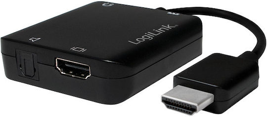 LogiLink Μετατροπέας HDMI male σε 3.5mm / HDMI / Toslink female 1τμχ CV0106