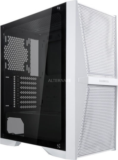 Raijintek Silenos MS Gaming Midi Tower Κουτί Υπολογιστή με Πλαϊνό Παράθυρο Λευκό