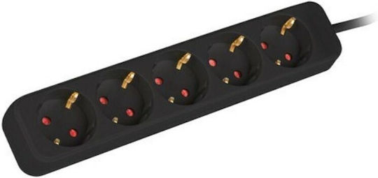 Lanberg Πολύπριζο 5 Θέσεων με Καλώδιο 3m Γαλλίας (Type E) S5607115