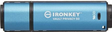 Kingston IronKey Vault Privacy 50 16GB USB 3.2 Stick με σύνδεση USB-C Μπλε