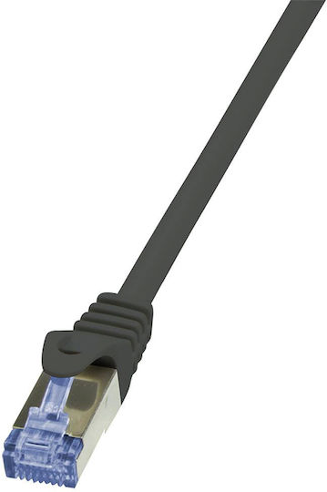LogiLink S/FTP Cat.6a Καλώδιο Δικτύου Ethernet 0.25m Μαύρο 1τμχ CQ3013S