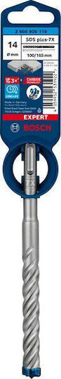 Bosch Τετράκοπο Τρυπάνι με SDS Plus Στέλεχος για Δομικά Υλικά 14x165mm 2608900119