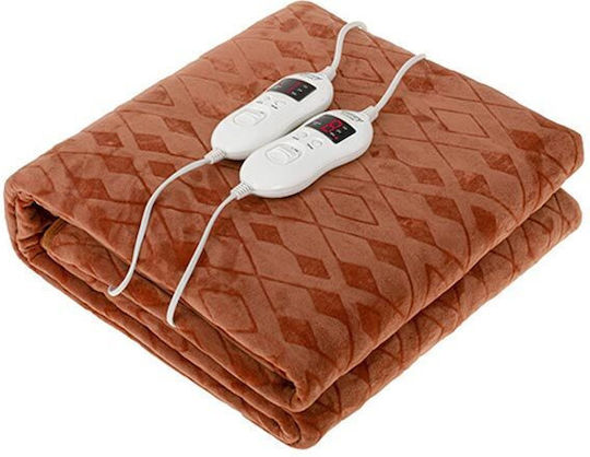 Camry CR 7436 CR7436 Διπλό Ηλεκτρικό Υπόστρωμα Πλενόμενο με Χρονοδιακόπτη Καφέ 120W 150x160εκ.