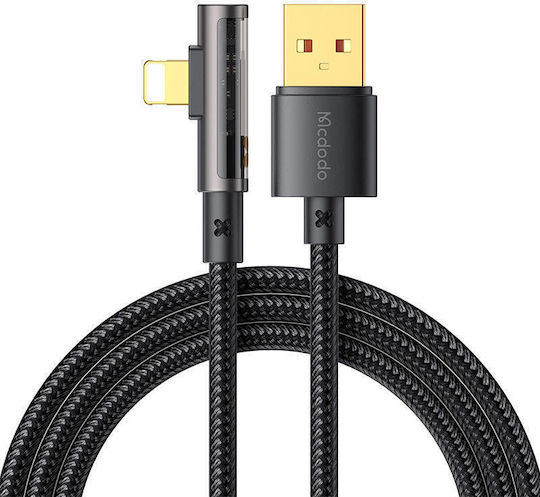 Mcdodo Braided USB-A to Lightning Cable Μαύρο 1.8m (CA-3511)