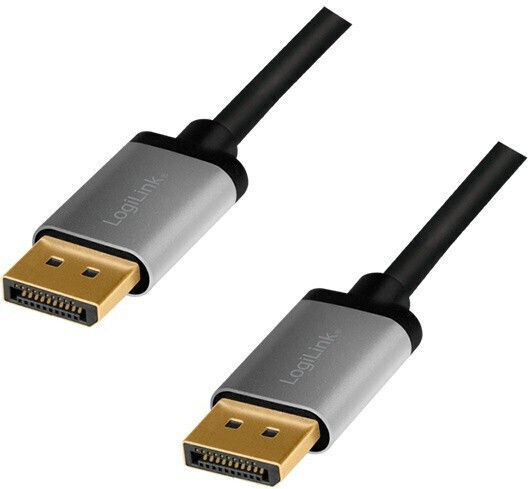 LogiLink Cable DisplayPort male - DisplayPort male 1m Μαύρο (CDA0100)