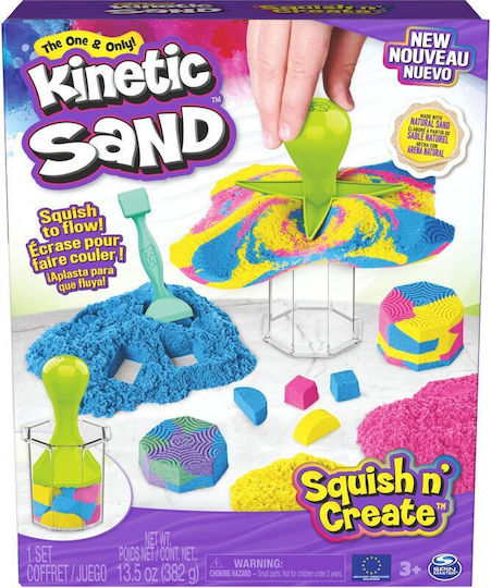 Spin Master Παιχνίδι Κατασκευών με Άμμο Kinetic Sand - Squish & Create για Παιδιά 3+ Ετών 6065527