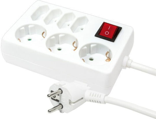 LogiLink Πολύπριζο 7 Θέσεων με USB-A, Διακόπτη και Καλώδιο 5m LPS210