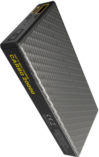 NiteCore NB20000 Power Bank 20000mAh 77W με Θύρα USB-A και Θύρα USB-C Power Delivery Carbon Fiber