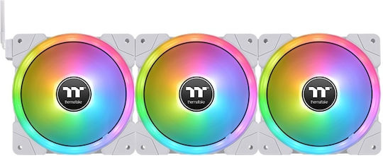 Thermaltake Swafan Ex14 Case Fan 140mm με RGB Φωτισμό και Σύνδεση 9-Pin Λευκό