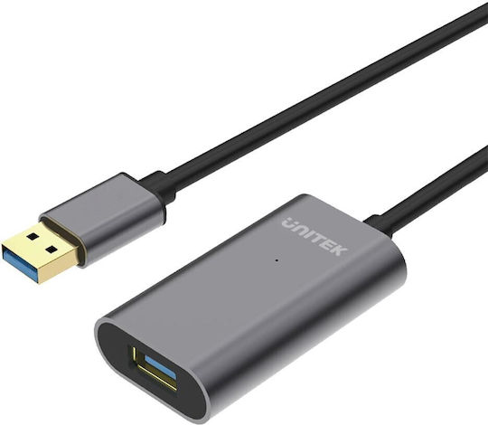 Unitek USB 3.0 Cable USB-A male - USB-A female Γκρι 10m Y-3005