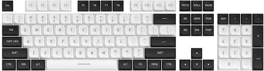 Redragon A132 Keycap CSA PBT Black / White