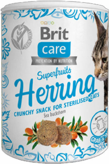 Brit Care Superfruit Λιχουδιές Σνακ Herring για Ενήλικες Γάτες 100gr