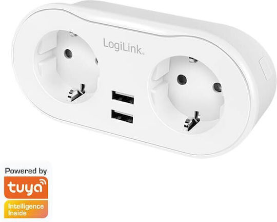 LogiLink Smart Ταφ 2 Θέσεων με 2 USB-A SH0102