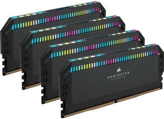 Corsair Dominator Platinum RGB DDR5 64GB RAM με 4x16GB Modules και Ταχύτητα 6200 για Desktop CMT64GX5M4B6200C32