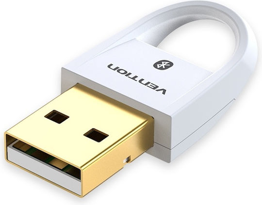 Vention USB Bluetooth 5.0 Adapter με Εμβέλεια 20m Λευκό (CDSW0)