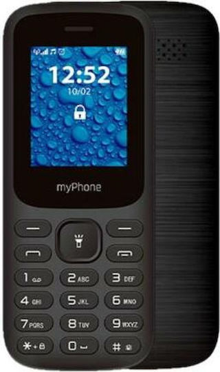 MyPhone 2220 Dual SIM Κινητό με Μεγάλα Κουμπιά (Αγγλικό Μενού) Μαύρο