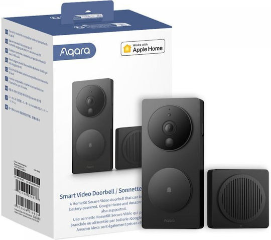 Aqara G4 Ασύρματο Κουδούνι Πόρτας Wi-Fi Συμβατό με Alexa και Google Home SVD-C03 Μαύρο