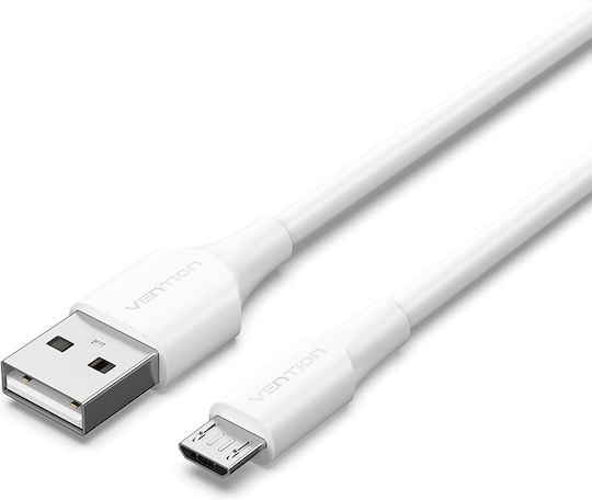Vention Regular USB 2.0 to micro USB Cable Λευκό 1m (CTIWF)