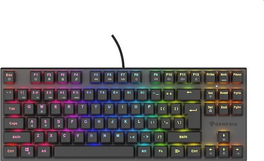 Genesis Thor 303 Gaming Μηχανικό Πληκτρολόγιο Tenkeyless με Outemu Peach Silent διακόπτες και RGB φωτισμό (Αγγλικό US)