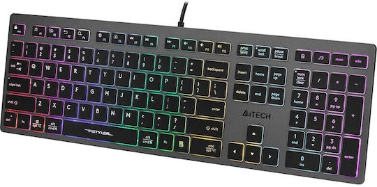 A4Tech Fstyler FX60H Gaming Πληκτρολόγιο με RGB φωτισμό (Αγγλικό US)