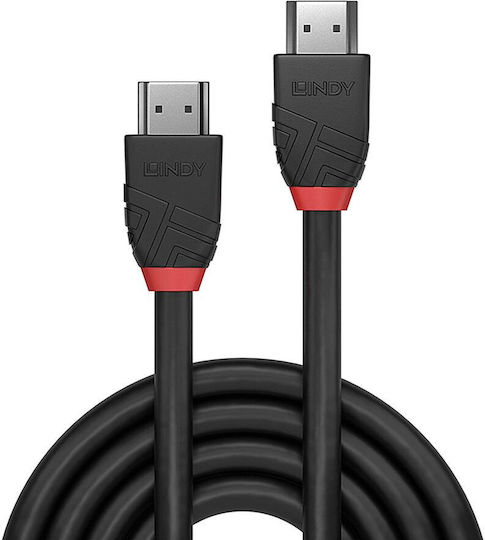 Lindy HDMI 2.0 Cable HDMI male - HDMI male 5m Μαύρο 36474