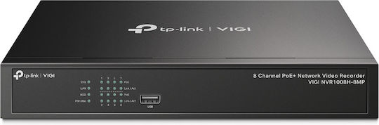 TP-LINK VIGI v1 Καταγραφικό NVR 8 Καναλιών με Ανάλυση Full HD+