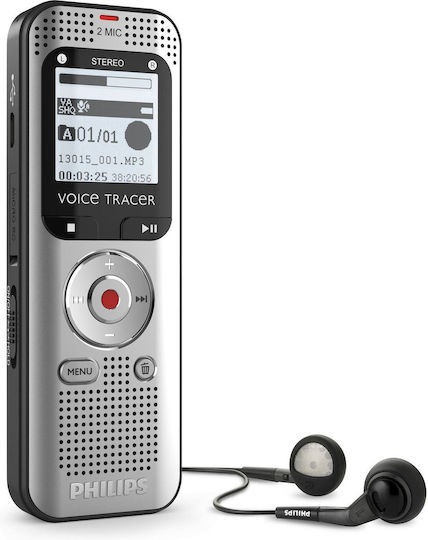 Philips Συσκευή Υπαγόρευσης DVT2015 με Eσωτερική Μνήμη 8GB