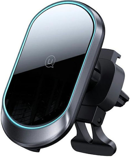 Usams Βάση Κινητού Αυτοκινήτου USA801 με Μαγνήτη και Ασύρματη Φόρτιση Μαύρη CD182ZJ01