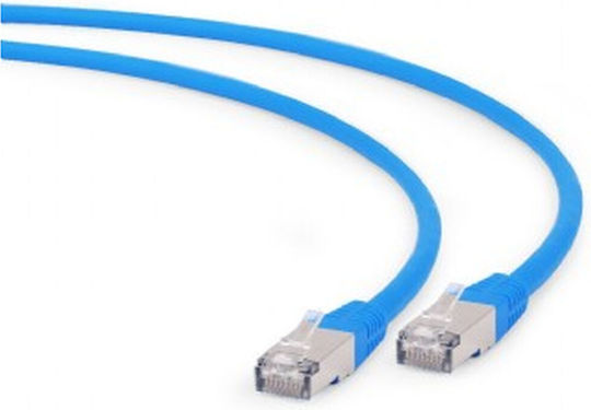 Cablexpert S/FTP Cat.6a Καλώδιο Δικτύου Ethernet 1m Μπλε 1τμχ PP6A-LSZHCU-B-1M