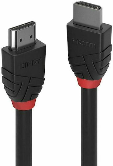 Lindy HDMI 2.0 Cable HDMI male - HDMI male 2m Μαύρο 36472