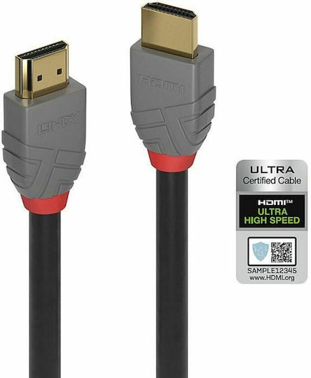 Lindy HDMI 2.1 Cable HDMI male - HDMI male 1m Μαύρο 36952