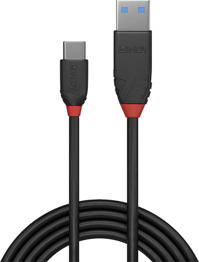 Lindy USB 3.2 Cable USB-C male - USB-A Μαύρο 1.5m (36917)